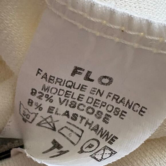 Y2K 2000 Retro Preppy‎ A-Line Tank 3D Vinyl Floral Dress Stretch XS/S Cream New - Picture 6 of 6